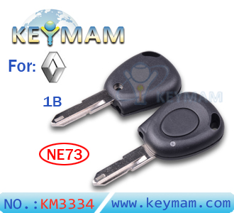 Renault  1 button  remote key shell(without battery location)