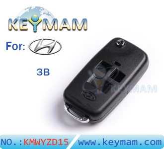 Hyundai Sonata 3 button  folding remote key shell