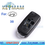Hyundai Sonata 3 button  folding remote key shell