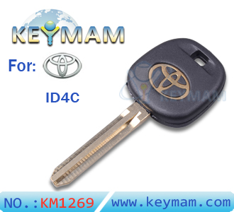 Toyota ID4C transponder key for glod logo
