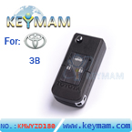Toyota Crown 3 button flip remote key shell