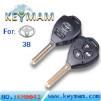 Toyota Crown 3 button Remote Key Shell 