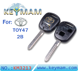 Toyota TOY47 2 button remote key shell 