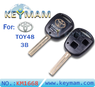 Toyota TOY48 3 button remote key shell 