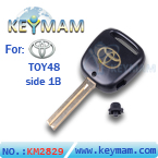 Toyota TOY48  Side 1 button remote key shell