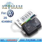 VW  2 button remote 1 JO 959 753 AG 434Mhz