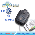 VW 3 button remote 1 JO 959 753 B 433Mhz
